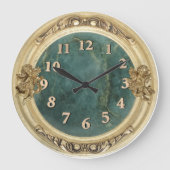 Gold Cherubs en Jade Grote Klok (Voorkant)