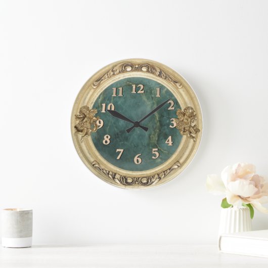 Gold Cherubs en Jade Grote Klok (Huis)