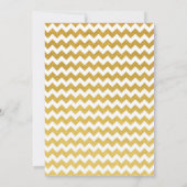 Gold Chevron 50th Wedding Jubileum Invite Kaart (Achterkant)