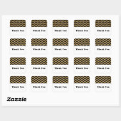 Gold Chevron Glitter Hartelijk dank, Stickers (Vel)