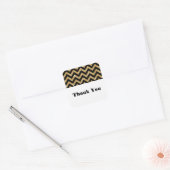 Gold Chevron Glitter Hartelijk dank, Stickers (Envelop)