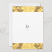 Gold chevron grens 50e trouwdag kaart (Achterkant)