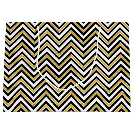 Gold Chevron Groot Cadeauzakje (Voorkant)