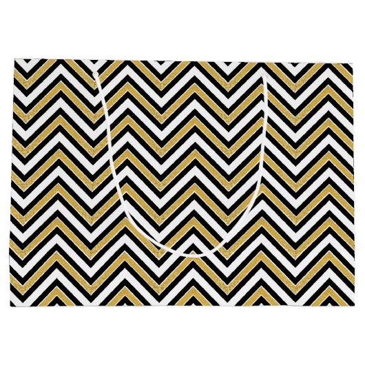 Gold Chevron Groot Cadeauzakje (Achterkant)