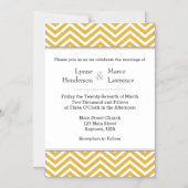 Gold Chevron Magnetic Wedding Invitation Magnetische Uitnodiging (Voorkant)