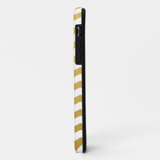 Gold Chevron Pattern iPhone Case (Achterkant/links)