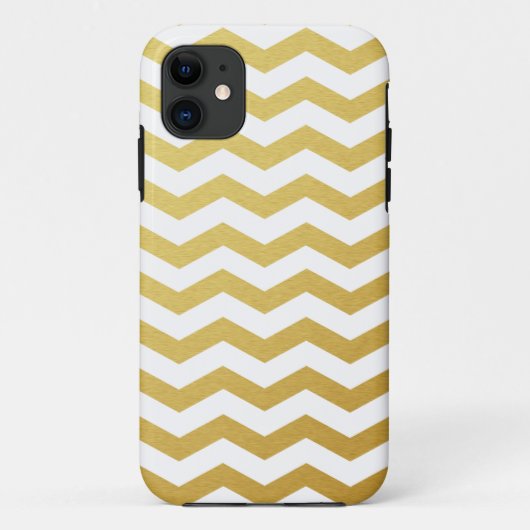 Gold Chevron Pattern iPhone Case (Achterkant)