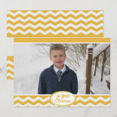 Gold Chevron Stripe Holiday-fotokaart Feestdagenkaart (Voorkant / Achterkant)