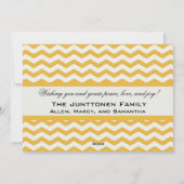 Gold Chevron Stripe Holiday-fotokaart Feestdagenkaart (Achterkant)