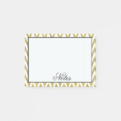 Gold Chevron Stripes Post-it® Notes (Voorkant)