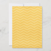 Gold Chevron Stripes Wedding Invitations Kaart (Achterkant)