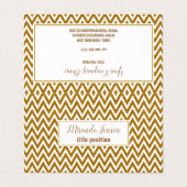 Gold Chevron Visitekaartje (Buitenkant ongevouwen)