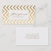 Gold Chevron-visitekaartje Visitekaartje (Voorkant / Achterkant)
