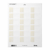 Gold Chevron White Background Modern Chic Etiket (Full Sheet)