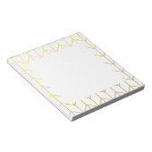 Gold Chevron White Background Modern Chic Notitieblok (Schuin)