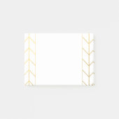 Gold Chevron White Background Modern Chic Post-it® Notes (Voorkant)