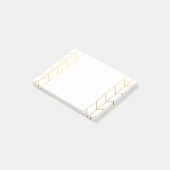 Gold Chevron White Background Modern Chic Post-it® Notes (Schuin)