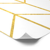 Gold Chevron White Background Modern Chic Poster (Hoek)