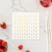 Gold Chevron White Background Modern Chic Servet (Insitu)
