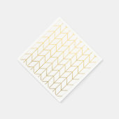 Gold Chevron White Background Modern Chic Servet (Hoek)