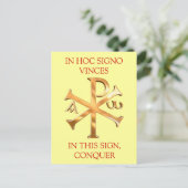 Gold Chi-Rho Briefkaart (Staand voorkant)