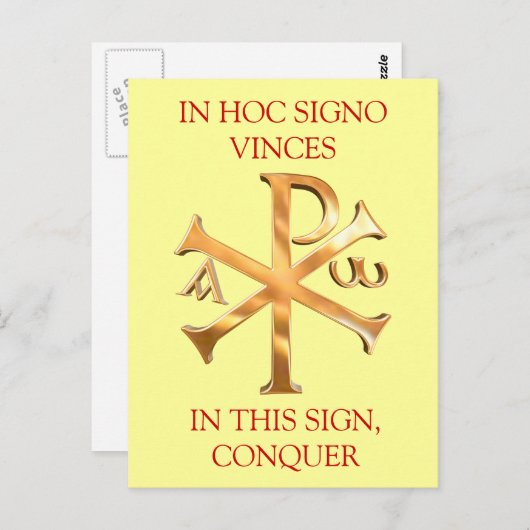 Gold Chi-Rho Briefkaart (Voorkant / Achterkant)