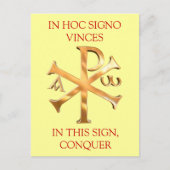 Gold Chi-Rho Briefkaart (Voorkant)