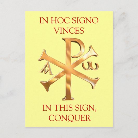 Gold Chi-Rho Briefkaart (Voorkant)