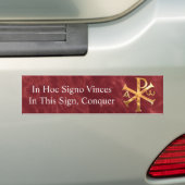 Gold Chi-Rho Bumpersticker (Op auto)