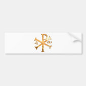Gold Chi-Rho Bumpersticker (Voorkant)