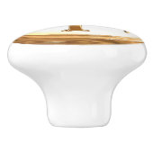 Gold Chi Rho Monogram Keramische Knop (Zijkant)