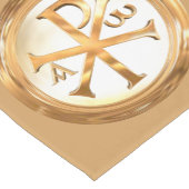Gold Chi Rho Monogram Korte Tafelloper (Hoek)