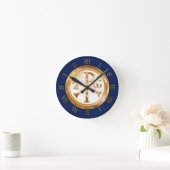 Gold Chi Rho Sign Ronde Klok (Huis)