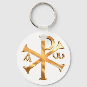 Gold Chi-Rho Sleutelhanger