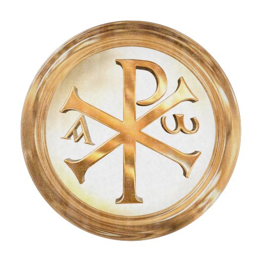 Gold Chi Rho Snijplank (Voorkant)