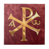 Gold Chi Rho Tegeltje (Voorkant)