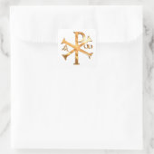 Gold Chi-Rho Vierkante Sticker (Tas)