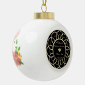 Gold Chic Diamond Pearls 50th Wedding Jubileum Keramische Bal Ornament (Links)