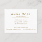 *~* Gold Chic Geometric Paarse Magenta Waterverf Visitekaartje (Achterkant)