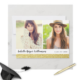Gold Chic Sparkles 2 Afstudeerder Foto's Gradupart Kaart