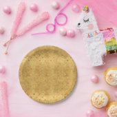 Gold Chic-Stippen Papieren Bordje (Feest)