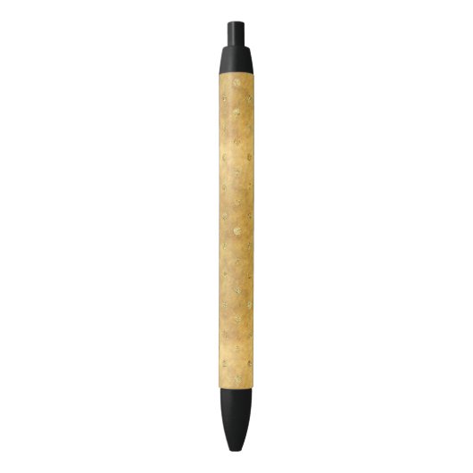 Gold Chic-Stippen Zwarte Inkt Pen (Voorkant Verticaal)