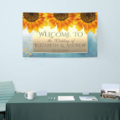 Gold Chic Sunflower Wedding Banner (Beurs)