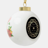 Gold Chic Swirl 50th Wedding Jubileum Keramische Bal Ornament (Links)