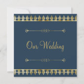 Gold Chic Wedding Uitnodiging (Voorkant)