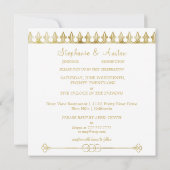 Gold Chic Wedding Uitnodiging (Achterkant)