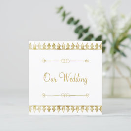 Gold Chic Wedding Uitnodiging