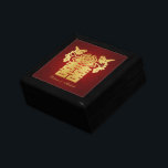 Gold-Chinees Symbool voor dubbel geluk Cadeaudoosje<br><div class="desc">Goud Chinees Symbool voor dubbel geluk.  Wedding Gift Boxes.</div>