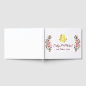 Gold Chinese bruiloft met dubbele vreugde floral Gastenboek (Volledig)