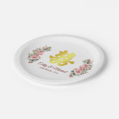 Gold Chinese bruiloft met dubbele vreugde floral Papieren Bordje (Gekanteld)